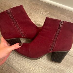 Old Navy Maroon Suede Boots